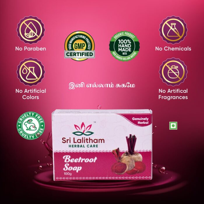 Beetroot Soap- 100gm - Image 2