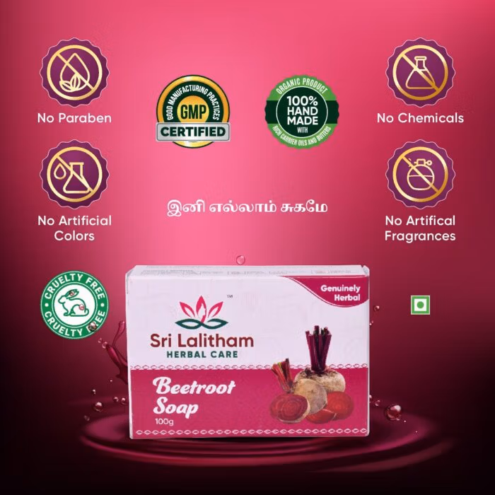 Beetroot Soap- 100gm - Image 2