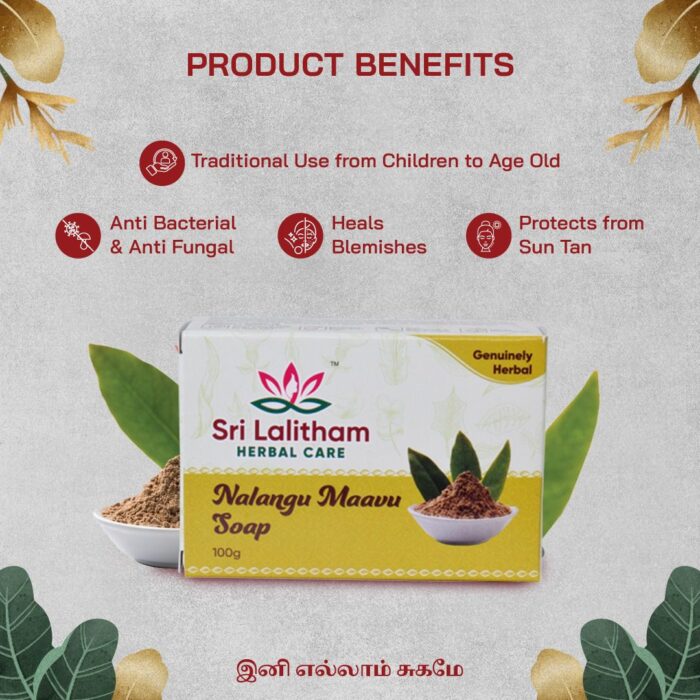 Nalangumaavu Soap (Ubtan Soap)- 100gm - Image 3