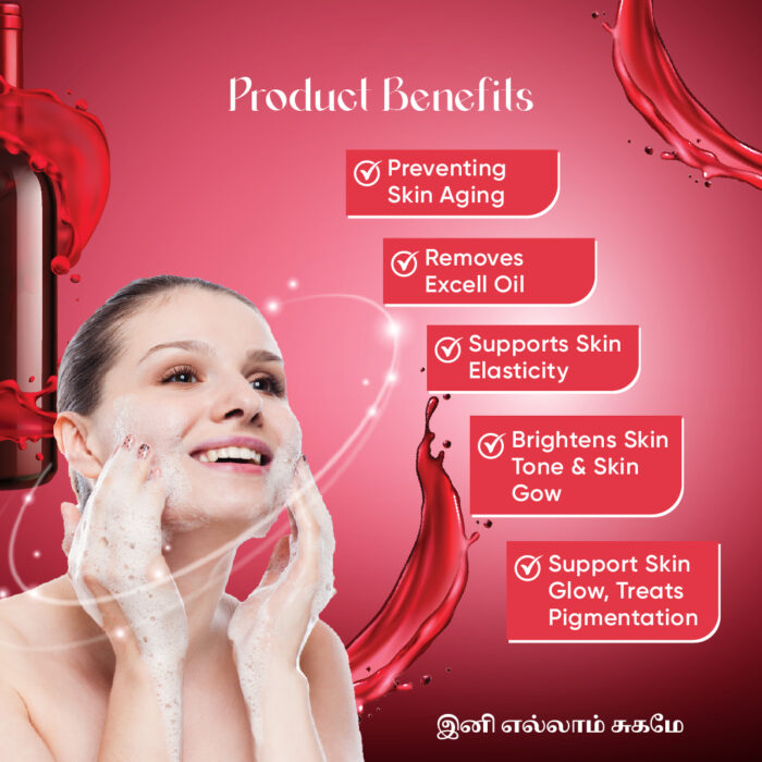 Enriched Red wine face Wash - Image 3