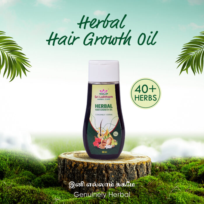Herbal Hair Growth Oil- 100ml (40+Herbs) - Image 3