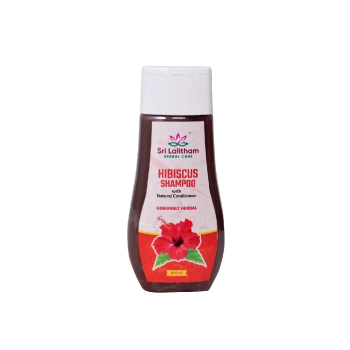 Hibiscus Shampoo with Natural conditioner- 100ml (21+ Herbs) - Image 5
