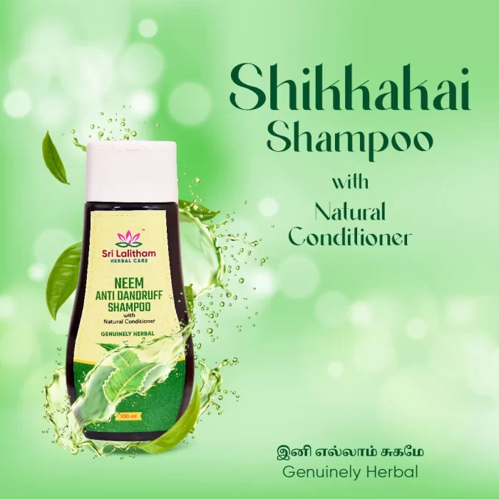 Neem Antidandruff Shampoo with Natural conditioner (21+herbs)- 200ml - Image 2